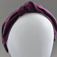 Ladies Knot Alice band - Liberty of London Aubergine Purple - Silk & Lawn