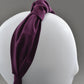 Ladies Knot Alice band - Liberty of London Aubergine Purple - Silk & Lawn