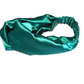 Teal Blue Silk Twisted Turban hairband and neck scarf in Mulberry Silk - 100% pure silk satin - Silk & Lawn
