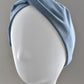 Ladies Twisted Turban Headband - Liberty of London Airforce Blue - Silk & Lawn