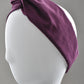 Ladies Twisted Turban Headband - Liberty of London Aubergine Purple - Silk & Lawn