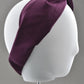 Ladies Twisted Turban Headband - Liberty of London Aubergine Purple - Silk & Lawn