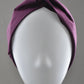 Ladies Twisted Turban Headband - Liberty of London Aubergine Purple - Silk & Lawn
