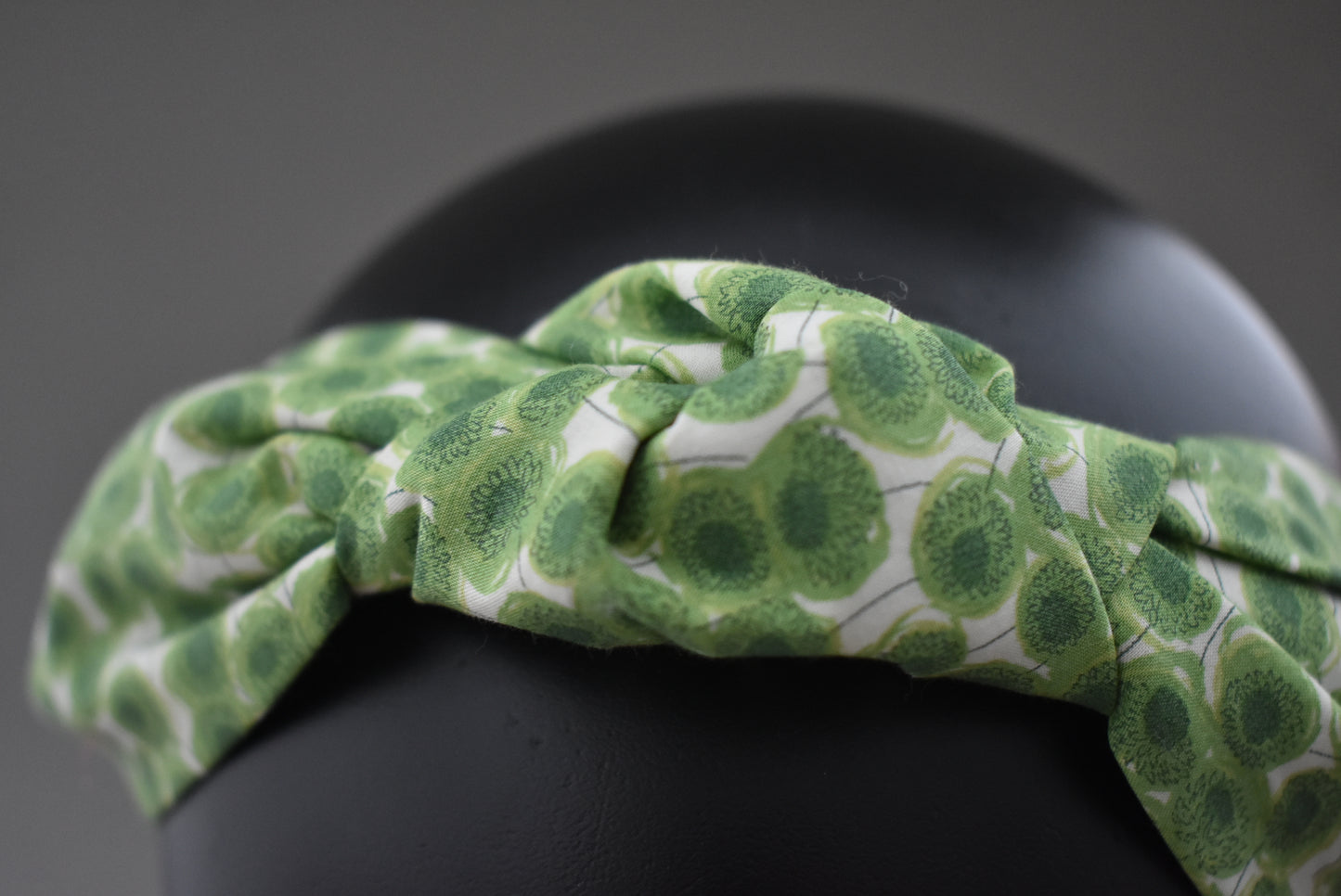Ladies Knot Alice headband - Liberty of London Xanthe Sunbeam Green - Silk & Lawn