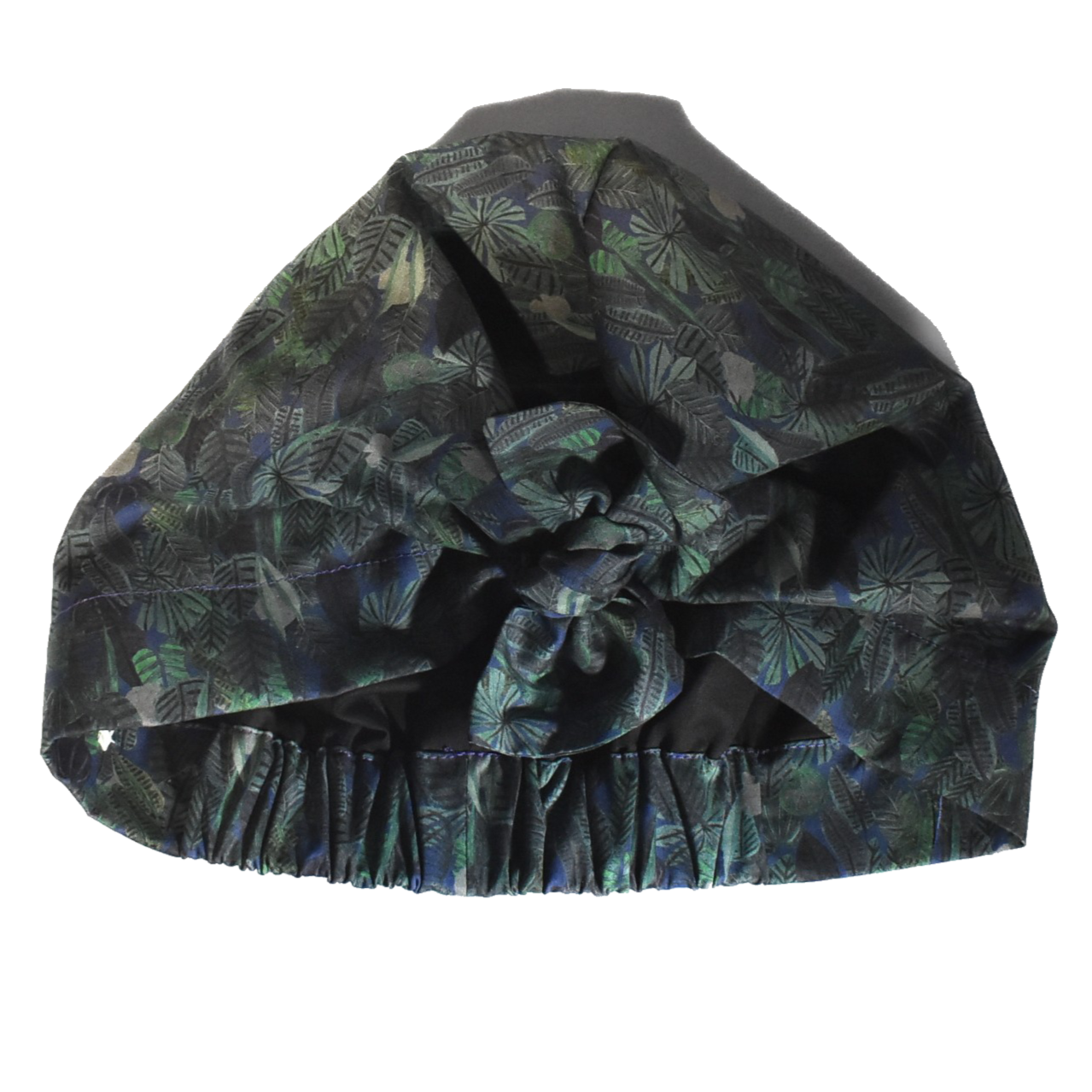 Ladies Turban Hat - Liberty of London Chaparrel - Navy and Green Fern Print