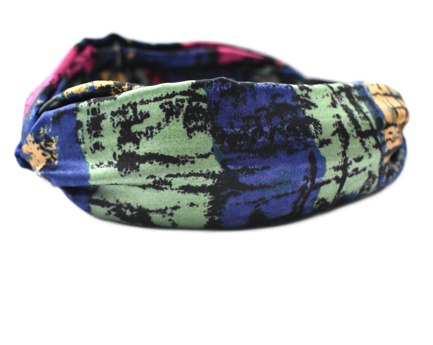 Luxury Silk Twisted Alice band - Liberty of London Althea Bright Graphic Silk Satin