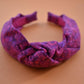 Ladies Knot Alice band - Liberty of London Bright Pink Graphic sample - Silk & Lawn