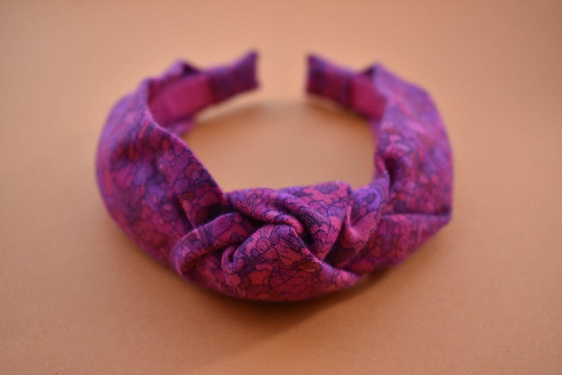 Ladies Knot Alice band - Liberty of London Bright Pink Graphic sample - Silk & Lawn