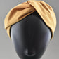 Ladies Twisted Turban Headband - Liberty of London Mustard Yellow - Silk & Lawn