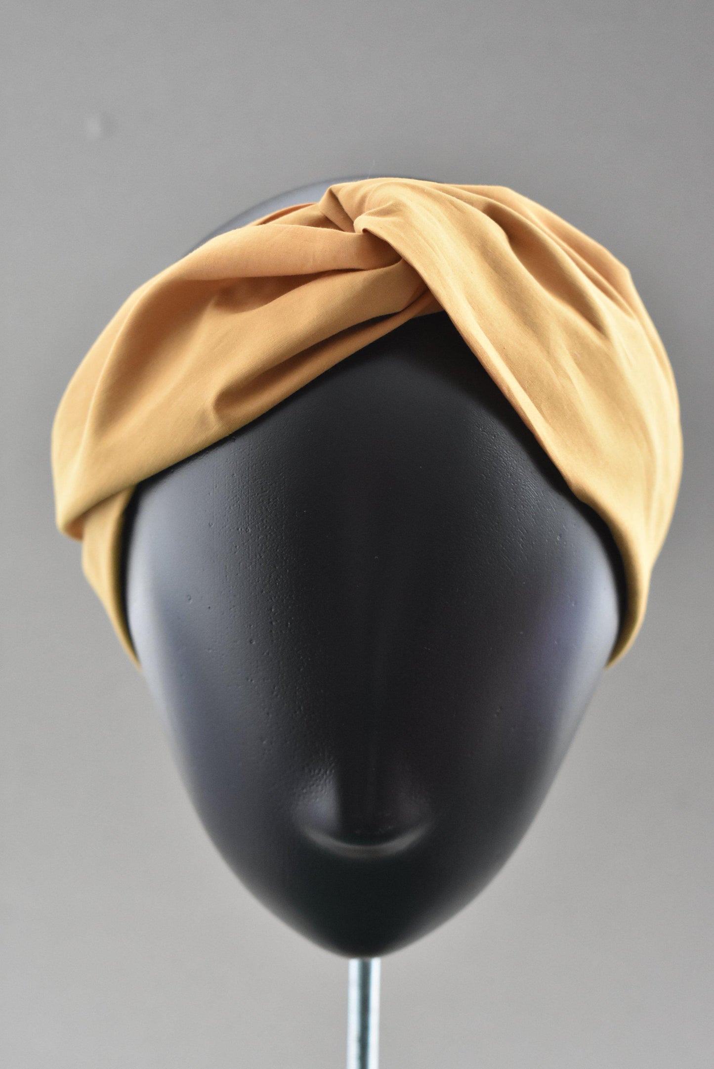Ladies Twisted Turban Headband - Liberty of London Mustard Yellow