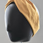 Ladies Twisted Turban Headband - Liberty of London Mustard Yellow - Silk & Lawn