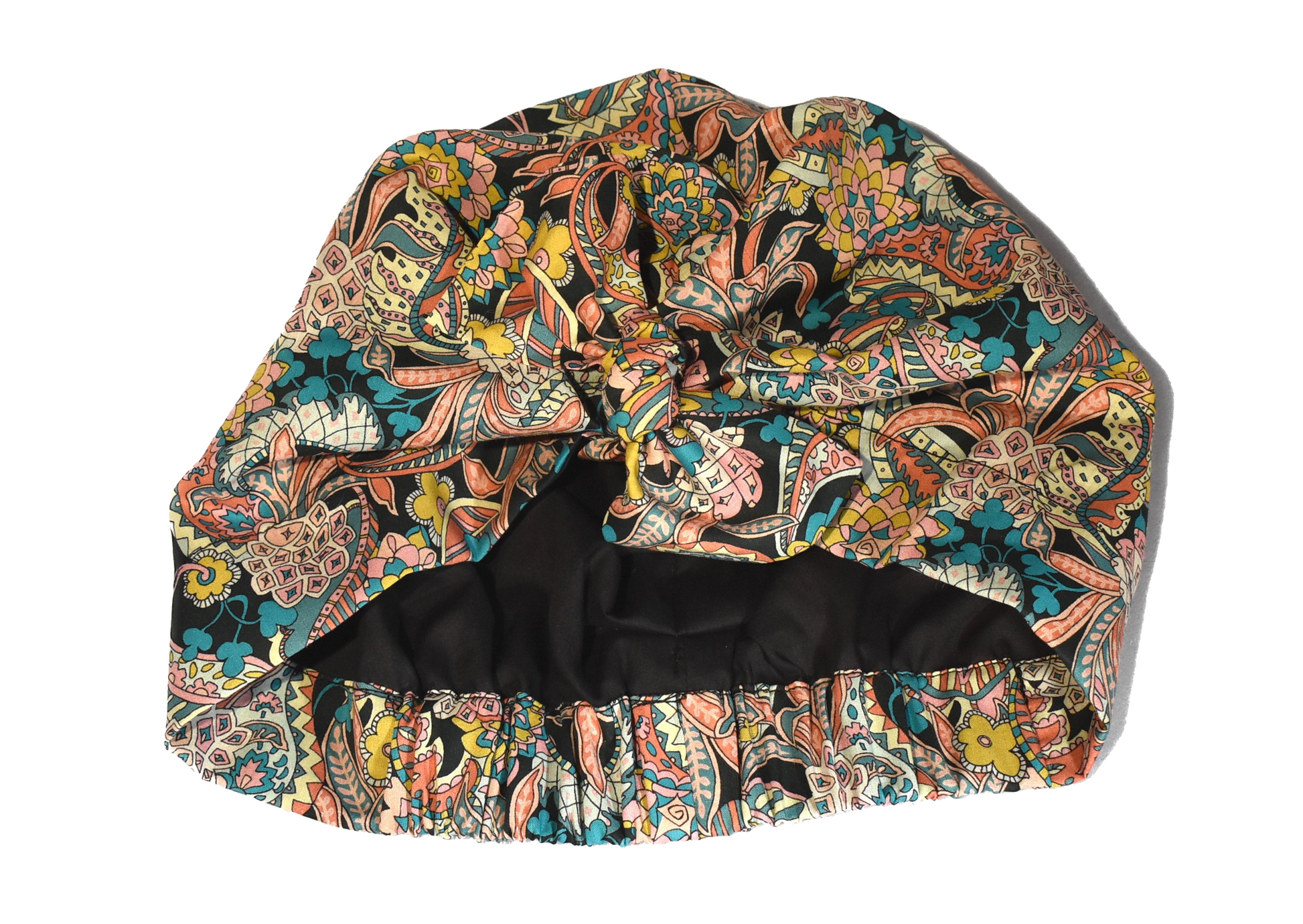 Ladies Turban Hat - Liberty of London Pink Pineapple Paisley - Silk & Lawn