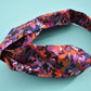 Twisted Turban Headband - Liberty of London Camo Flowers - Silk & Lawn