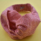 Red and White Floral Twisted Turban hairband and neck scarf - Tot Knots of Brighton