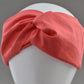 Coral Red Liberty of London  - Twisted Turban hairband and neck scarf - Tot Knots of Brighton
