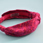 Ladies Knot Alice band - Liberty of London Bright Pink Graphic sample - Silk & Lawn
