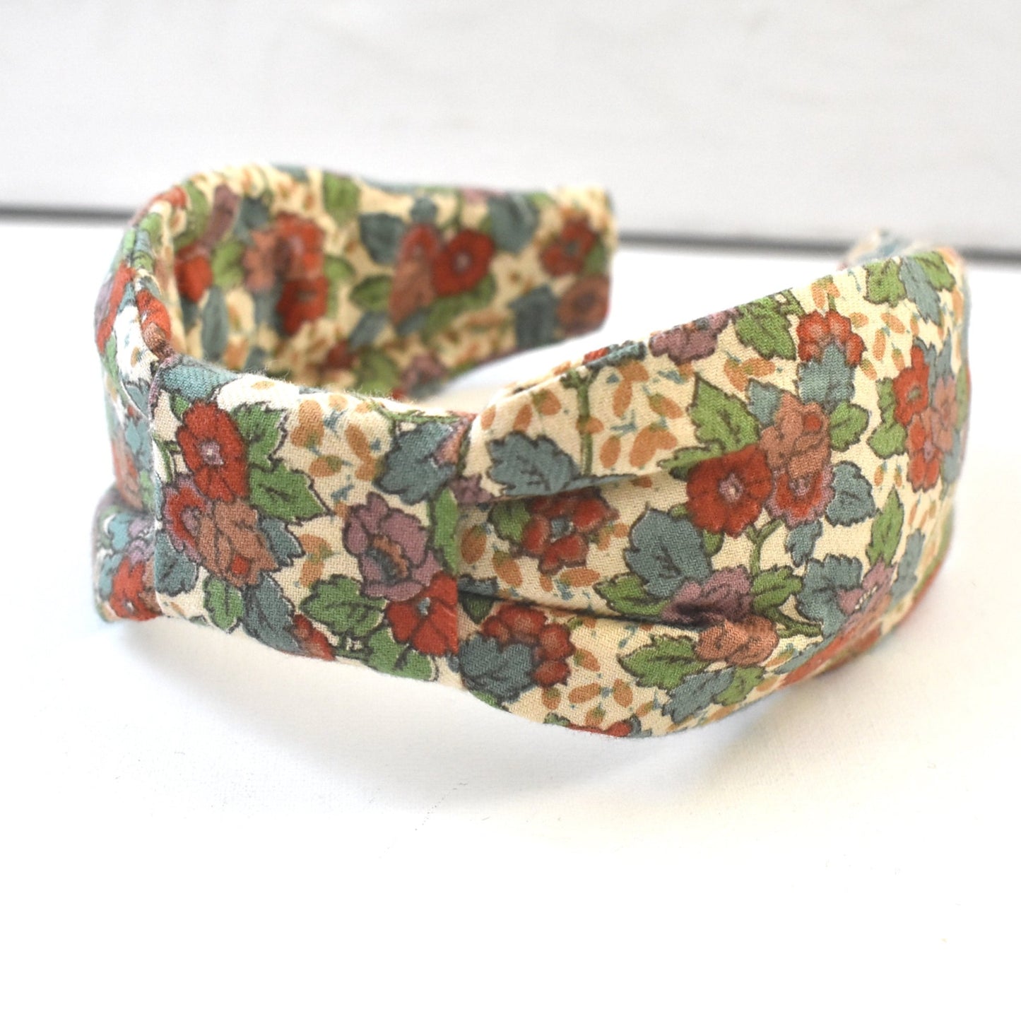 Wide Bow Alice headband - Liberty of London Vintage Lantana Floral print