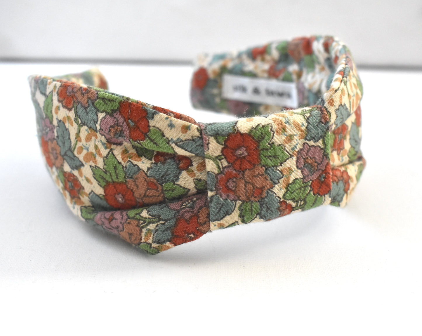 Wide Bow Alice headband - Liberty of London Vintage Lantana Floral print