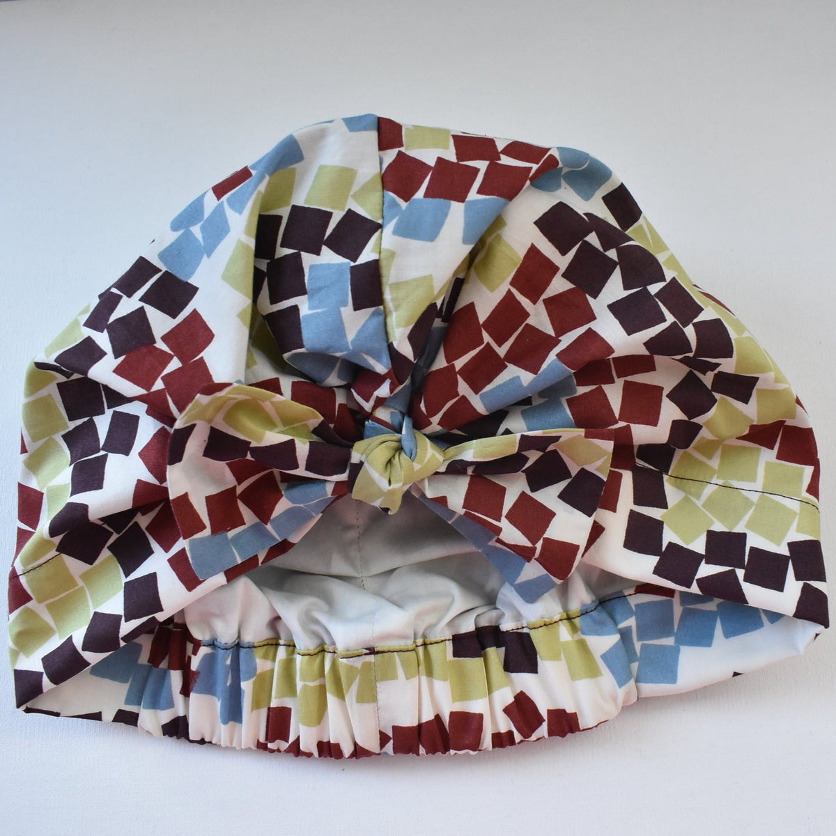 Small Ladies Turban Hat - Liberty of London Winter print - Silk & Lawn