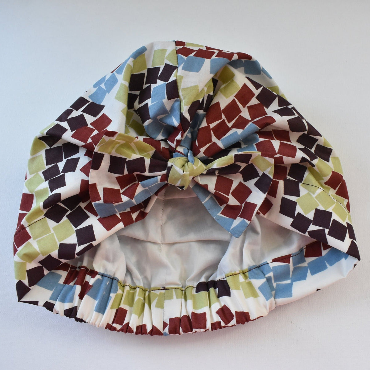 Small Ladies Turban Hat - Liberty of London Winter print - Silk & Lawn