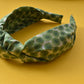 Ladies Knot Alice headband - Liberty of London Xanthe Sunbeam Green - Silk & Lawn