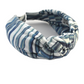 Classic Knot head band - Liberty of London Blue Martin Stripe print - Silk & Lawn