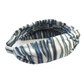 Classic Knot head band - Liberty of London Blue Martin Stripe print - Silk & Lawn