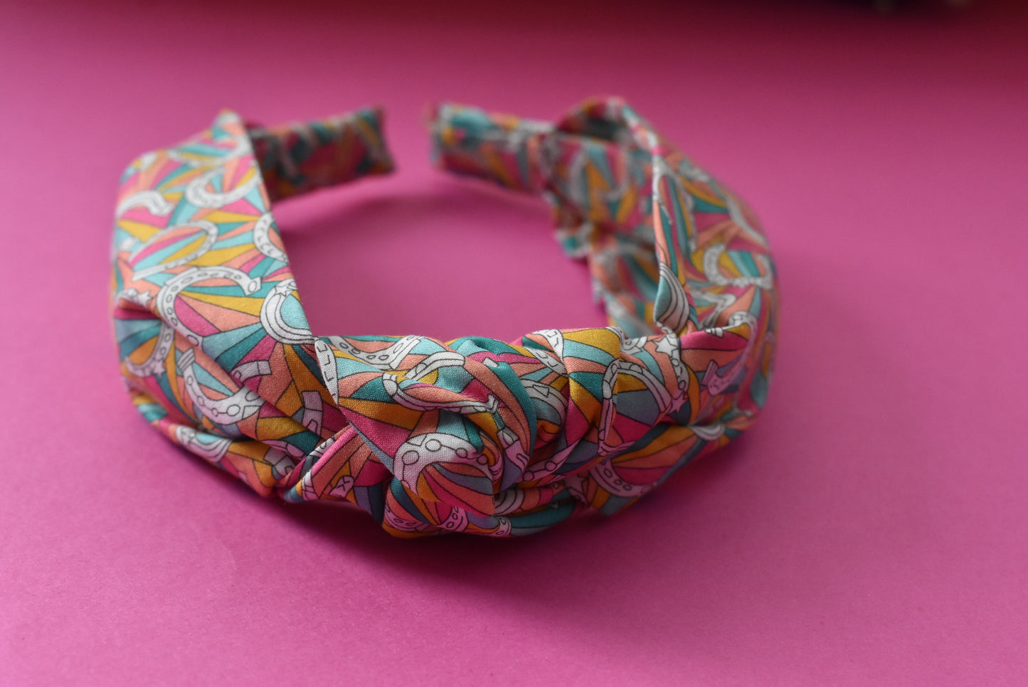 Kids Tot Knot Alice band - Liberty of London Derby Day print