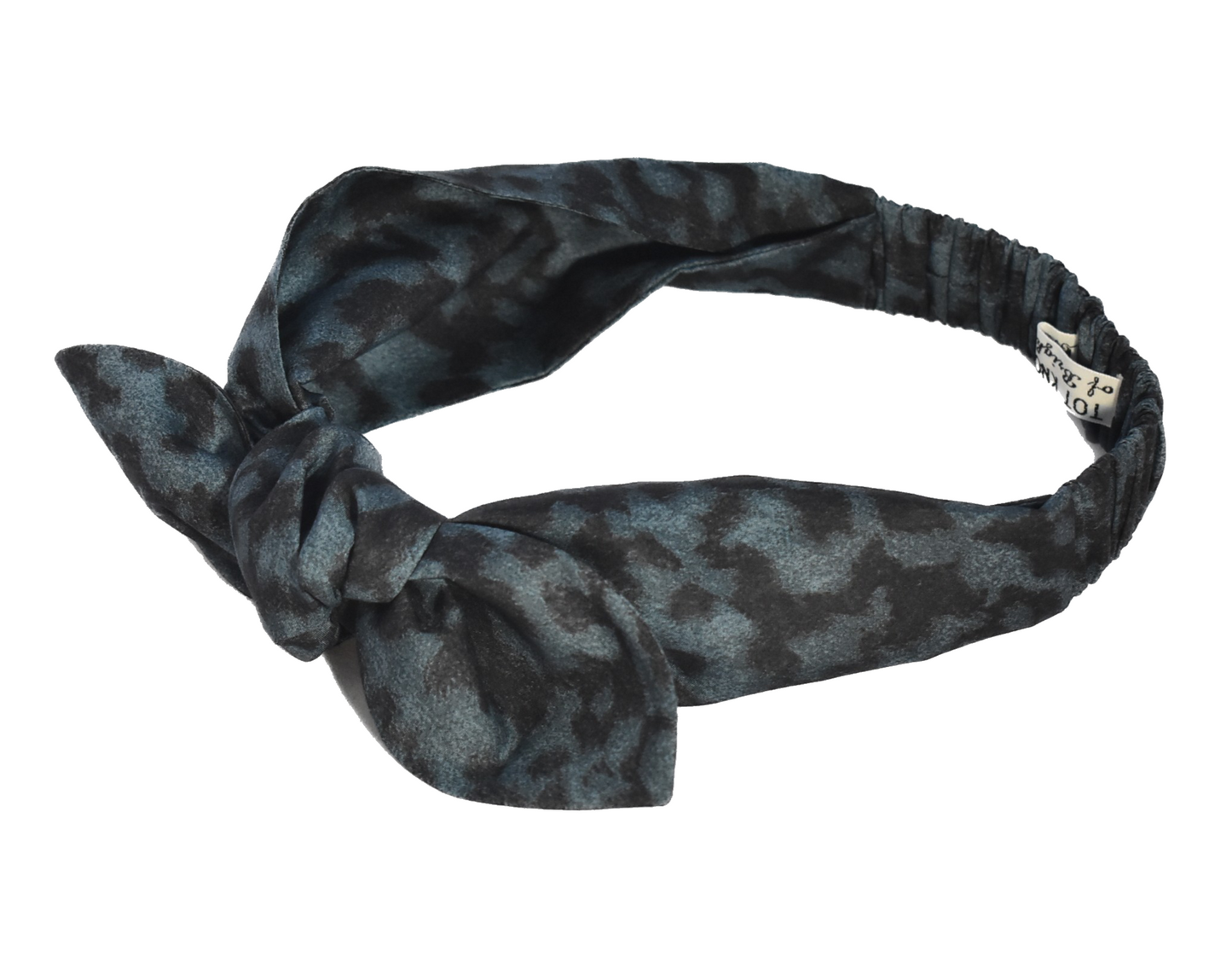 Ladies Knot Tie hairband - Liberty of London Blue Plastic Fantastic - Animal Print