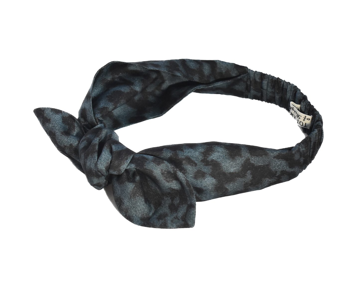 Kids Knot Tie hairband - Liberty of London Blue Animal Plastic Fantastic print