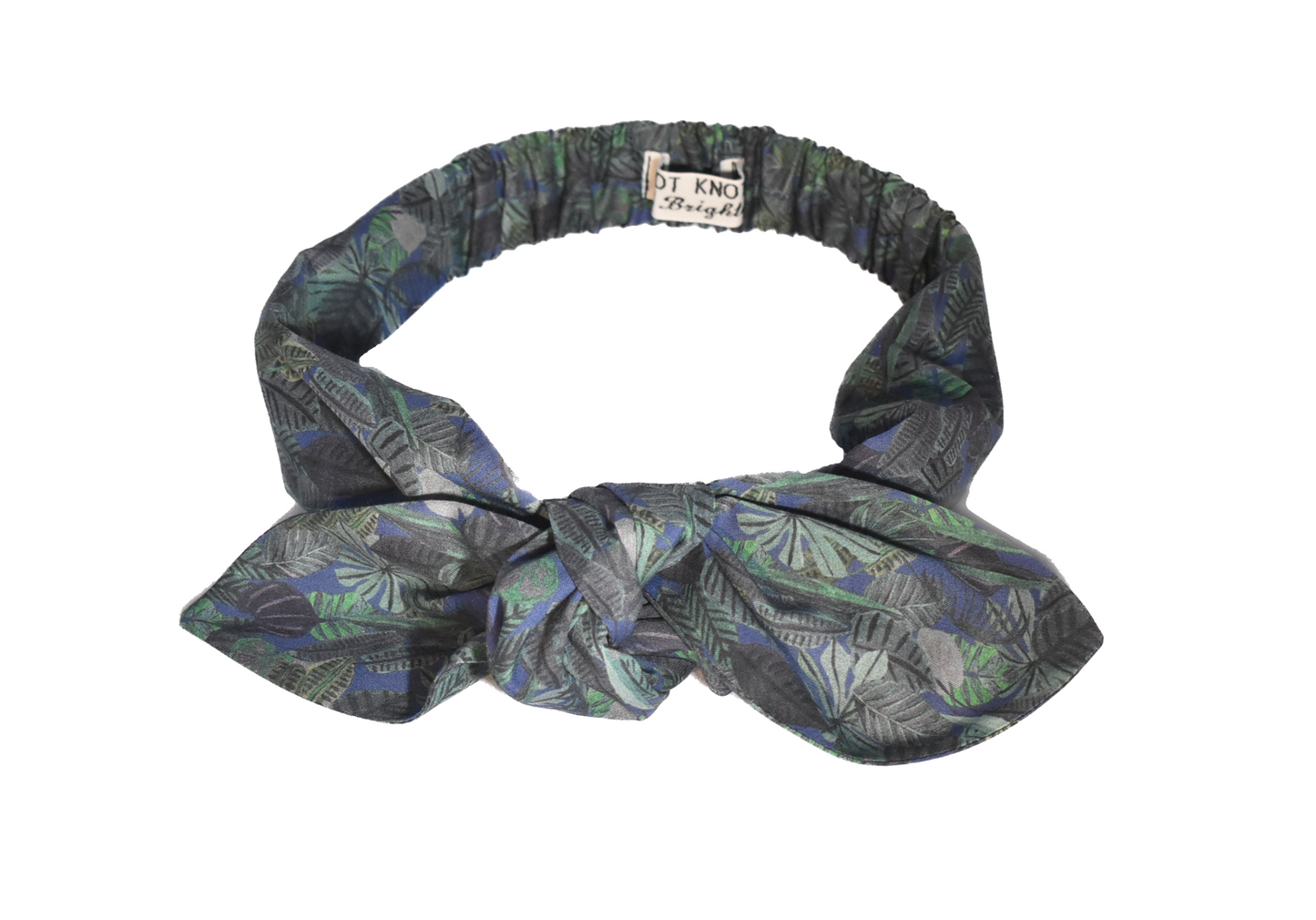 Kids Tot Knot Twisted hairband - Liberty of London Chaparrel - Navy and Green Fern Print