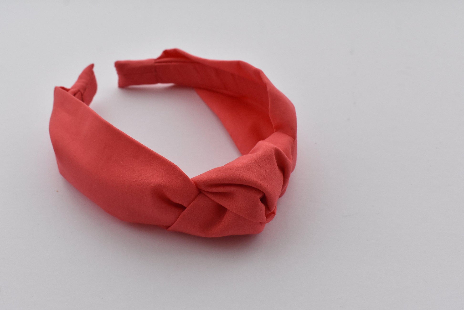 Ladies Tot Knot Alice band - Liberty of London Coral Red - Tot Knots of Brighton