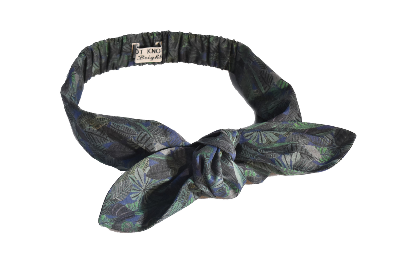 Kids Tot Knot Twisted hairband - Liberty of London Chaparrel - Navy and Green Fern Print