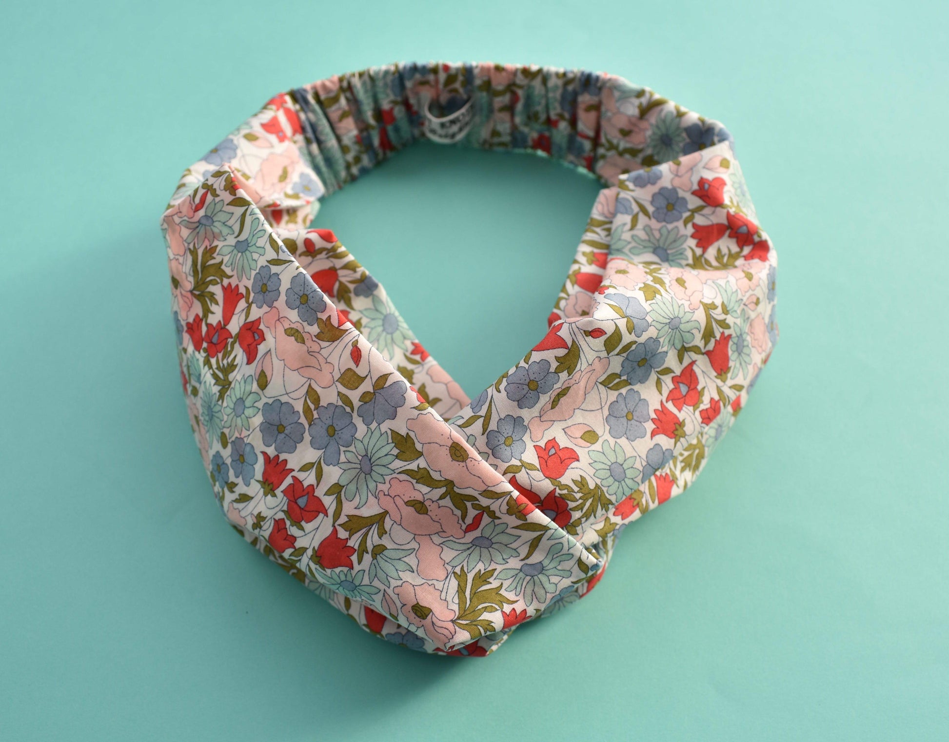Poppy and Daisy Floral Twisted Turban hairband and neck scarf - Tot Knots of Brighton