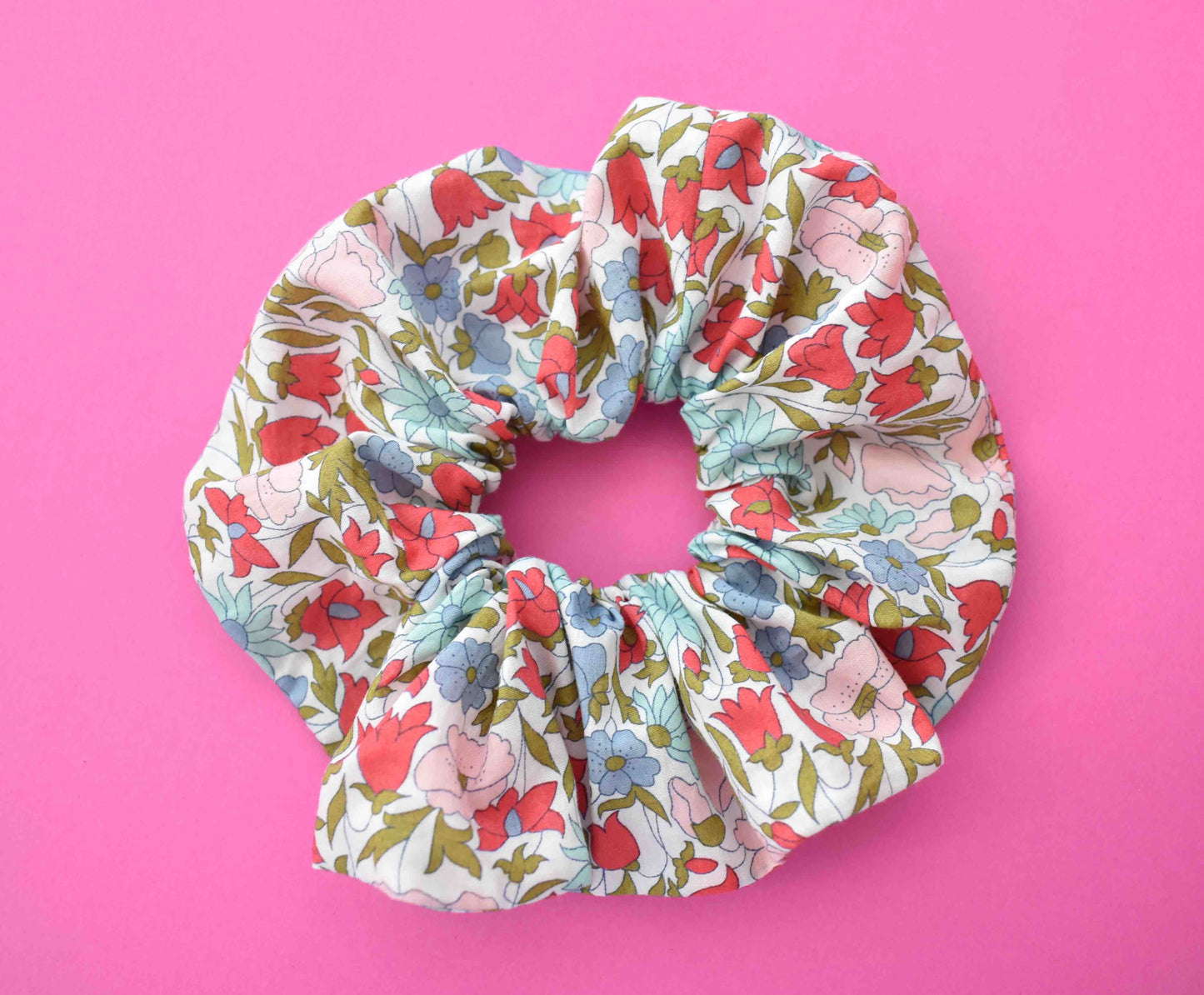 Poppy and Daisy Floral Scrunchie - Tot Knots of Brighton