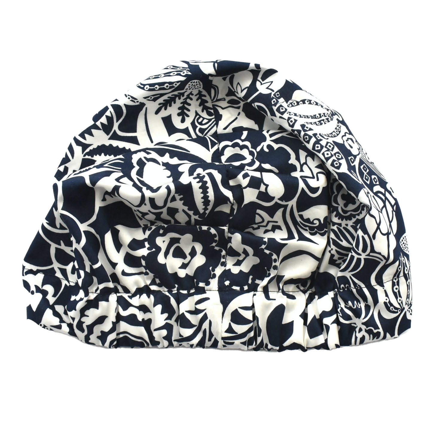 Ladies Turban Hat - Liberty of London Navy and White Gatsby Monochrome print