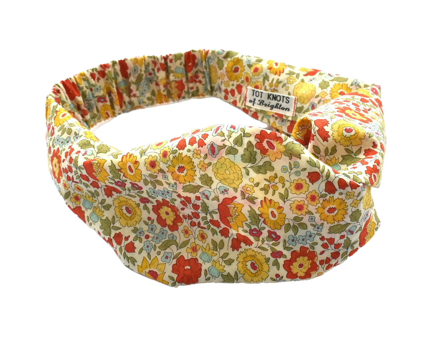 Twisted Turban Headband - Yellow D'anjo Liberty print