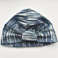 Salty Sea Knot - Swimming Cap Topper - Swim Turban - Blue Martin Stripe - Silk & Lawn