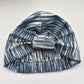Salty Sea Knot - Swimming Cap Topper - Swim Turban - Blue Martin Stripe - Silk & Lawn