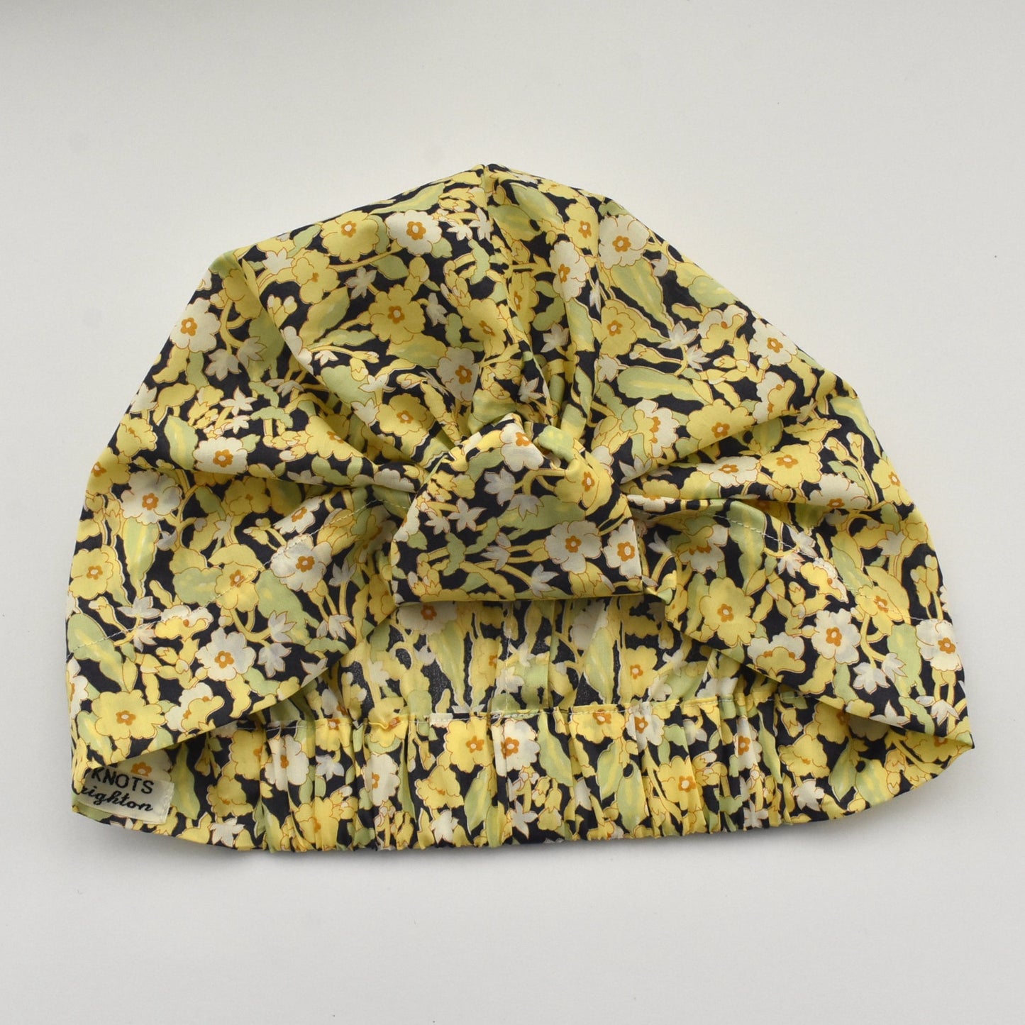 Salty Sea Knot - Swimming Cap Topper - Swim Turban in Yellow Primrose