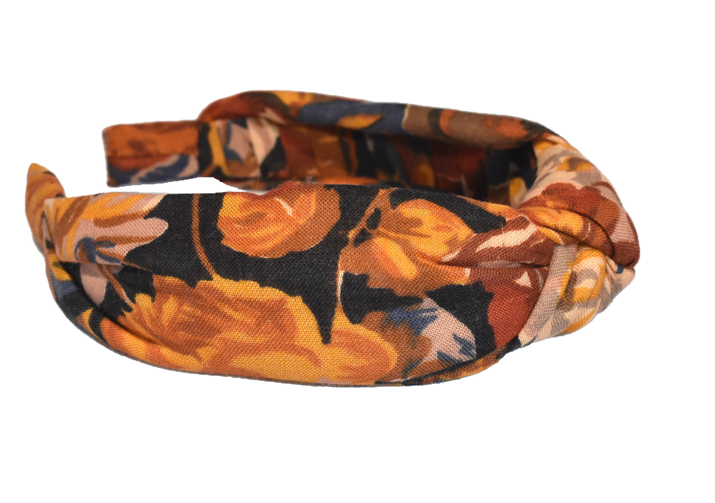 Knot Headband - Vintage Liberty of London Autumnal Rust Rose in Varuna wool