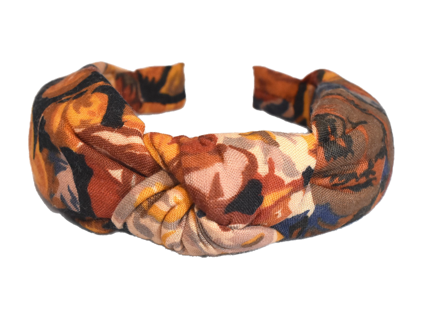 Knot Headband - Vintage Liberty of London Autumnal Rust Rose in Varuna wool