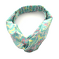 Twisted Turban Headband - Liberty of London Vintage Clara Aqua High Heels print - Silk & Lawn