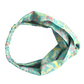 Twisted Turban Headband - Liberty of London Vintage Clara Aqua High Heels print - Silk & Lawn