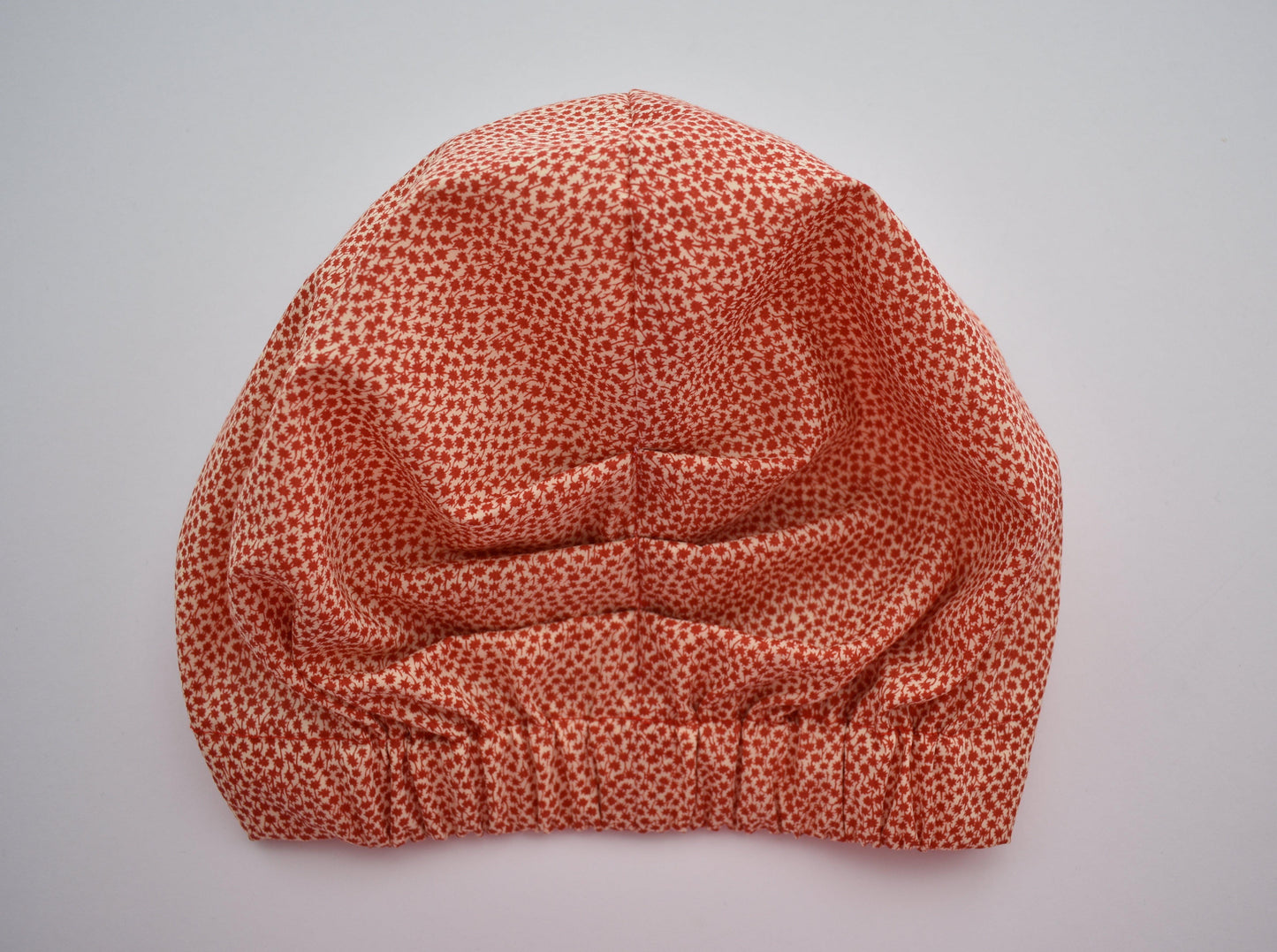 100% silk lined Turban & Head wrap in Red and White Floral Marco Liberty print - Tot Knots of Brighton
