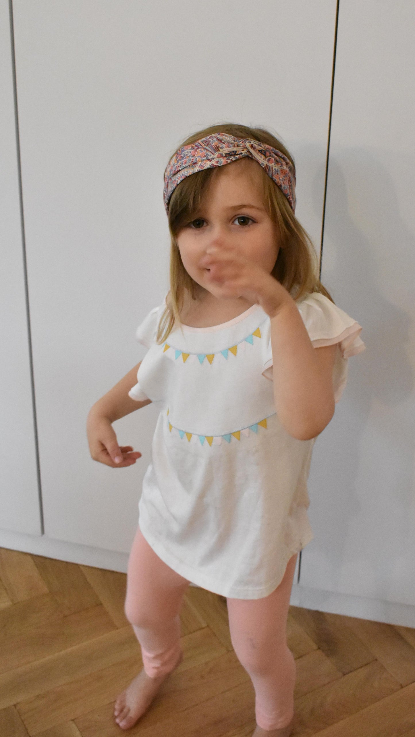 Tot Knot Twisted hairband - Limited Edition Pink Paisley original 1970s fabric - Tot Knots of Brighton