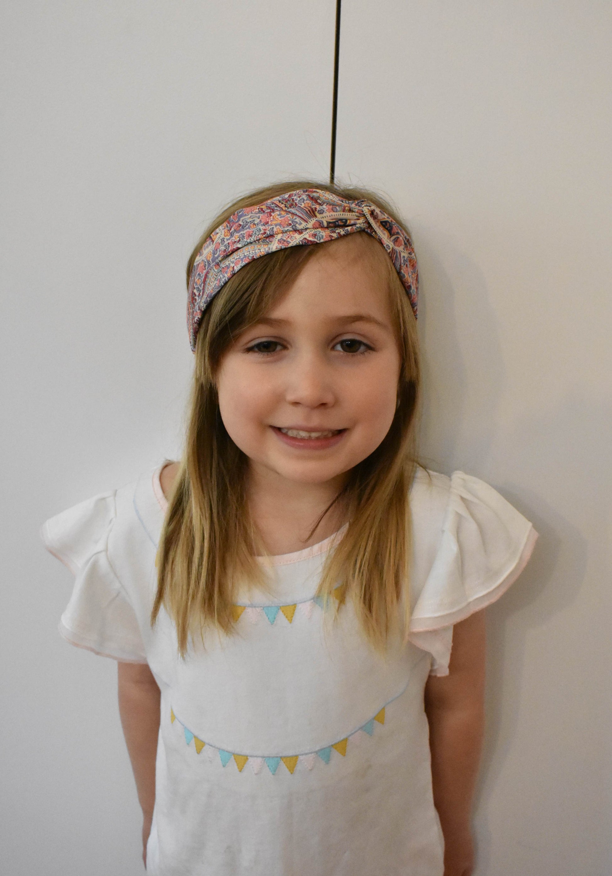 Tot Knot Twisted hairband - Limited Edition Pink Paisley original 1970s fabric - Tot Knots of Brighton