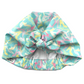 Ladies Turban Hat - Liberty of London Vintage Clara Aqua High Heels print - Silk & Lawn