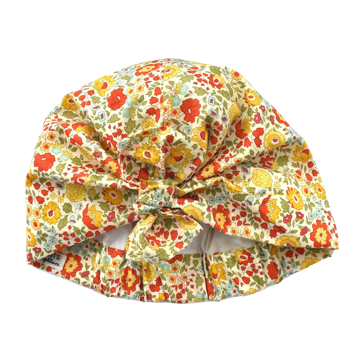 Ladies Turban Hat - Yellow D'anjo Liberty of London print