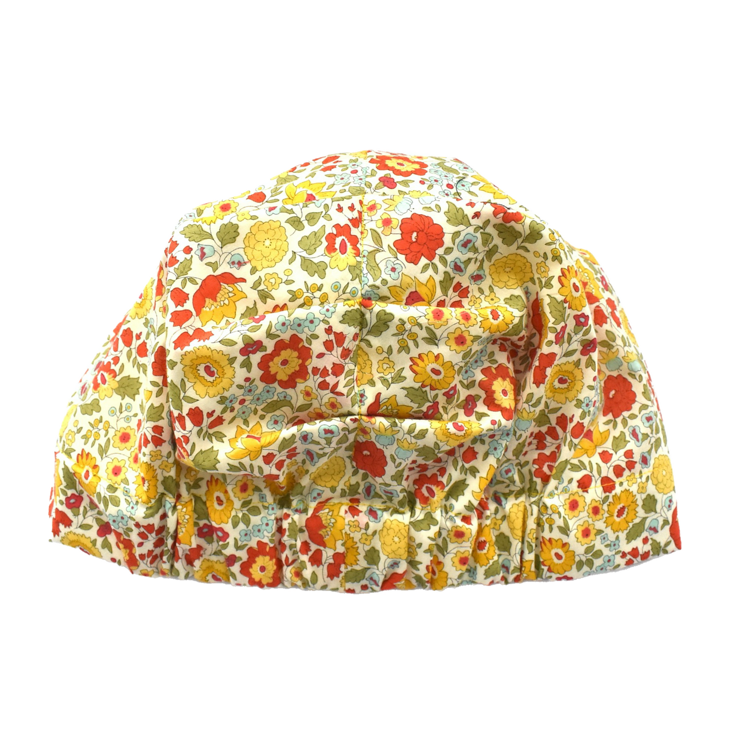 Ladies Turban Hat - Yellow D'anjo Liberty of London print